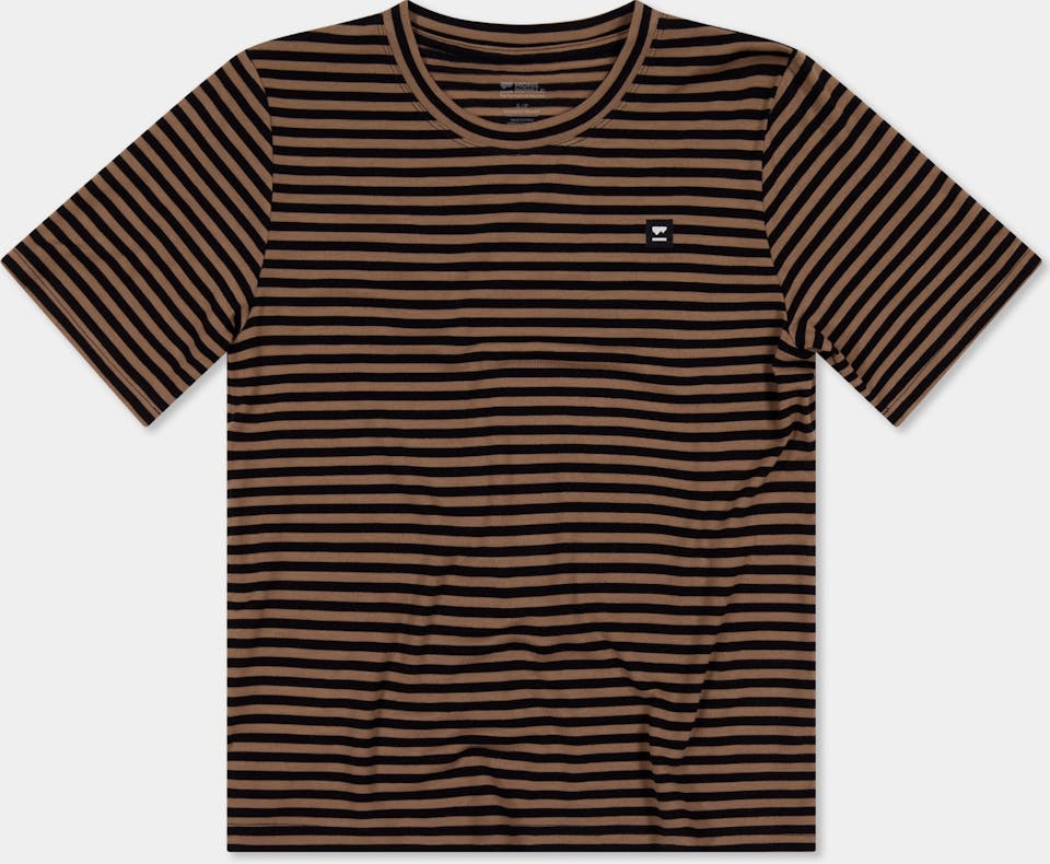 Mons Royale Women's Icon Merino T-Shirt Mr stripe toffee 04