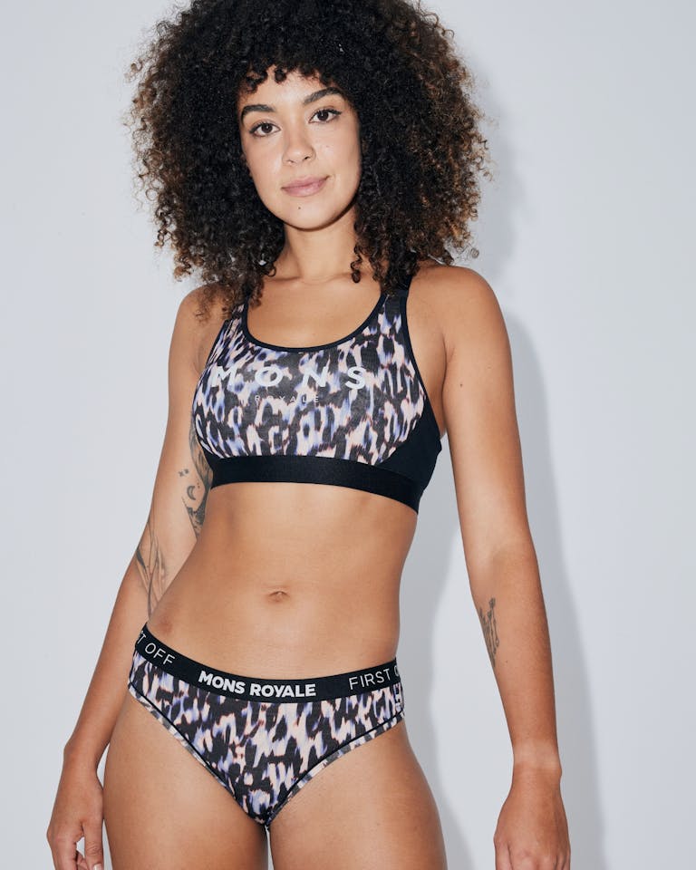 Mons Royale Women's Folo Merino Briefs Rock leopard 05