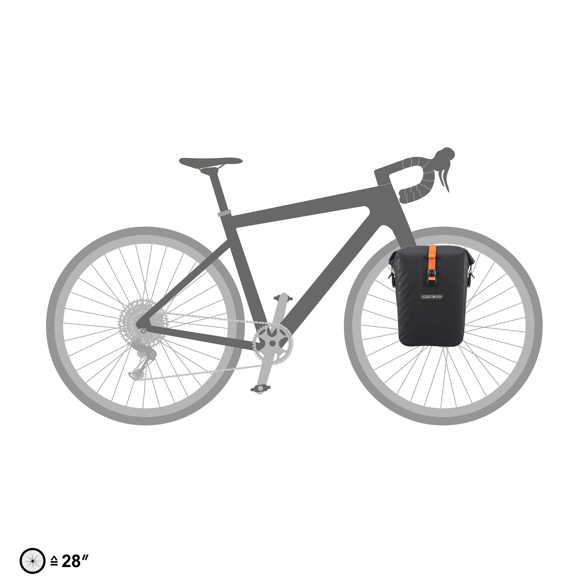Ortlieb Gravel-Pack 14,5L QL2.2, yksi kappale Musta 02