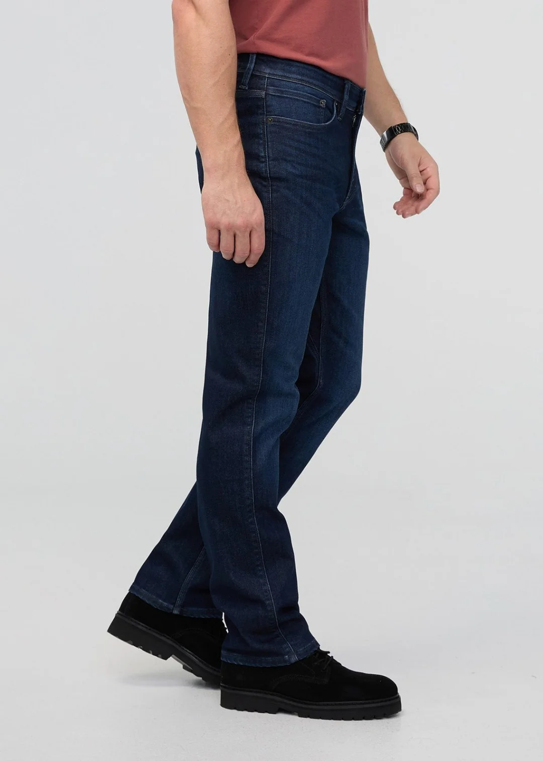 Duer Men's Tech Fleece Denim Straight Dark Indigo 04