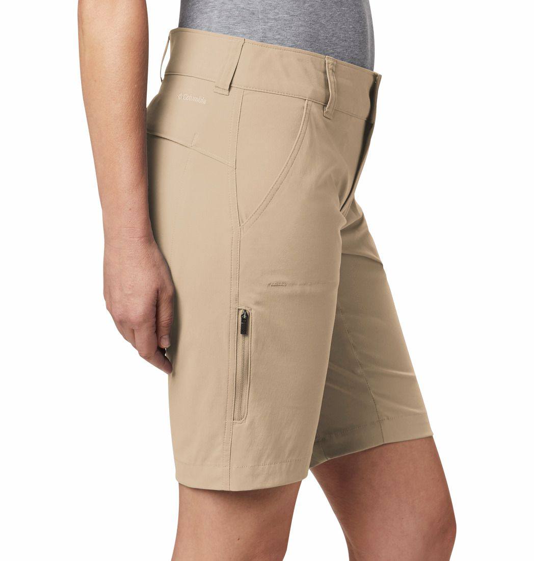Columbia Women’s Saturday Trail Long Shorts Tan 02