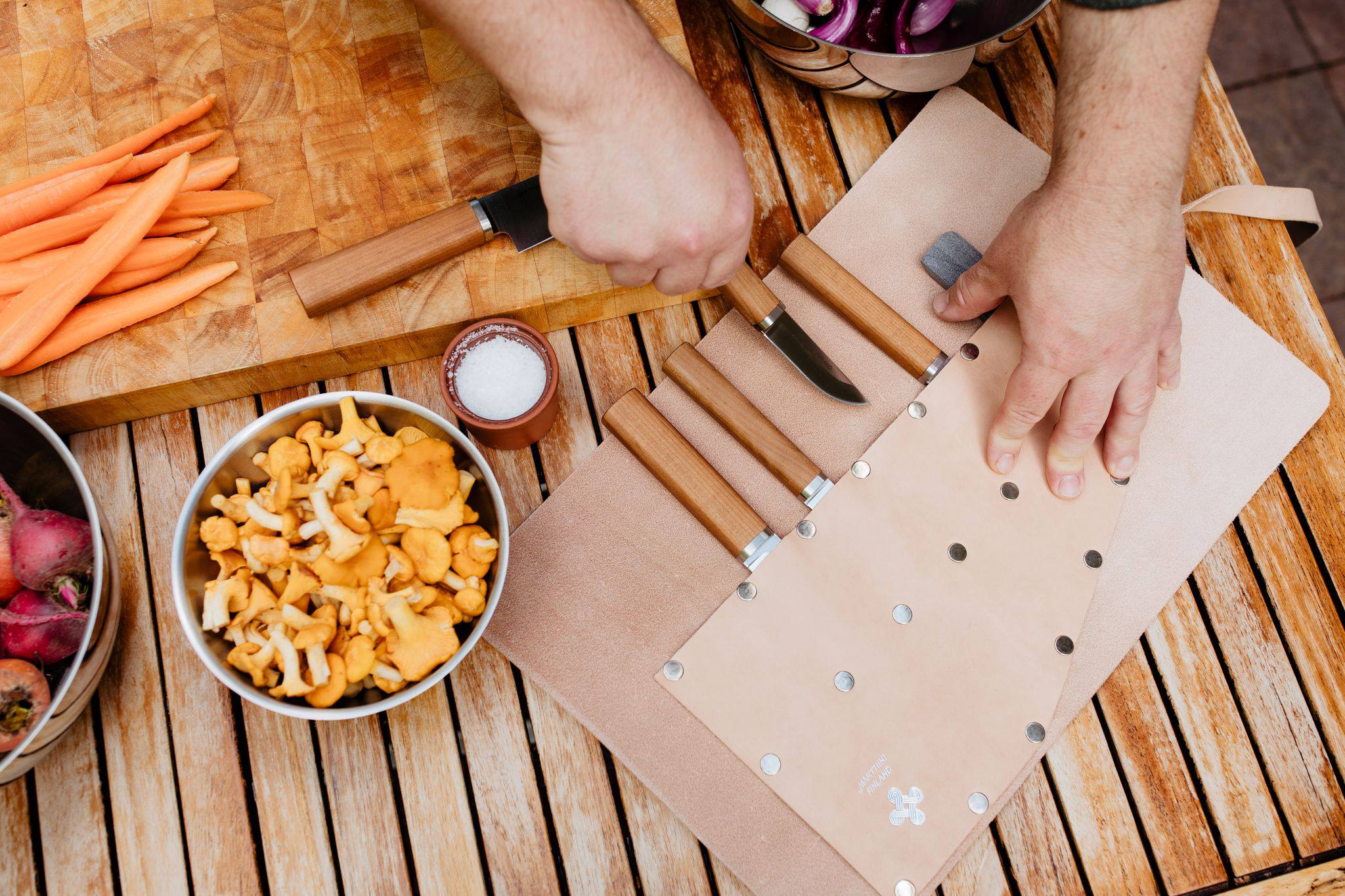 Marttiini Eräkokkisetti + Nahkakäärö  04