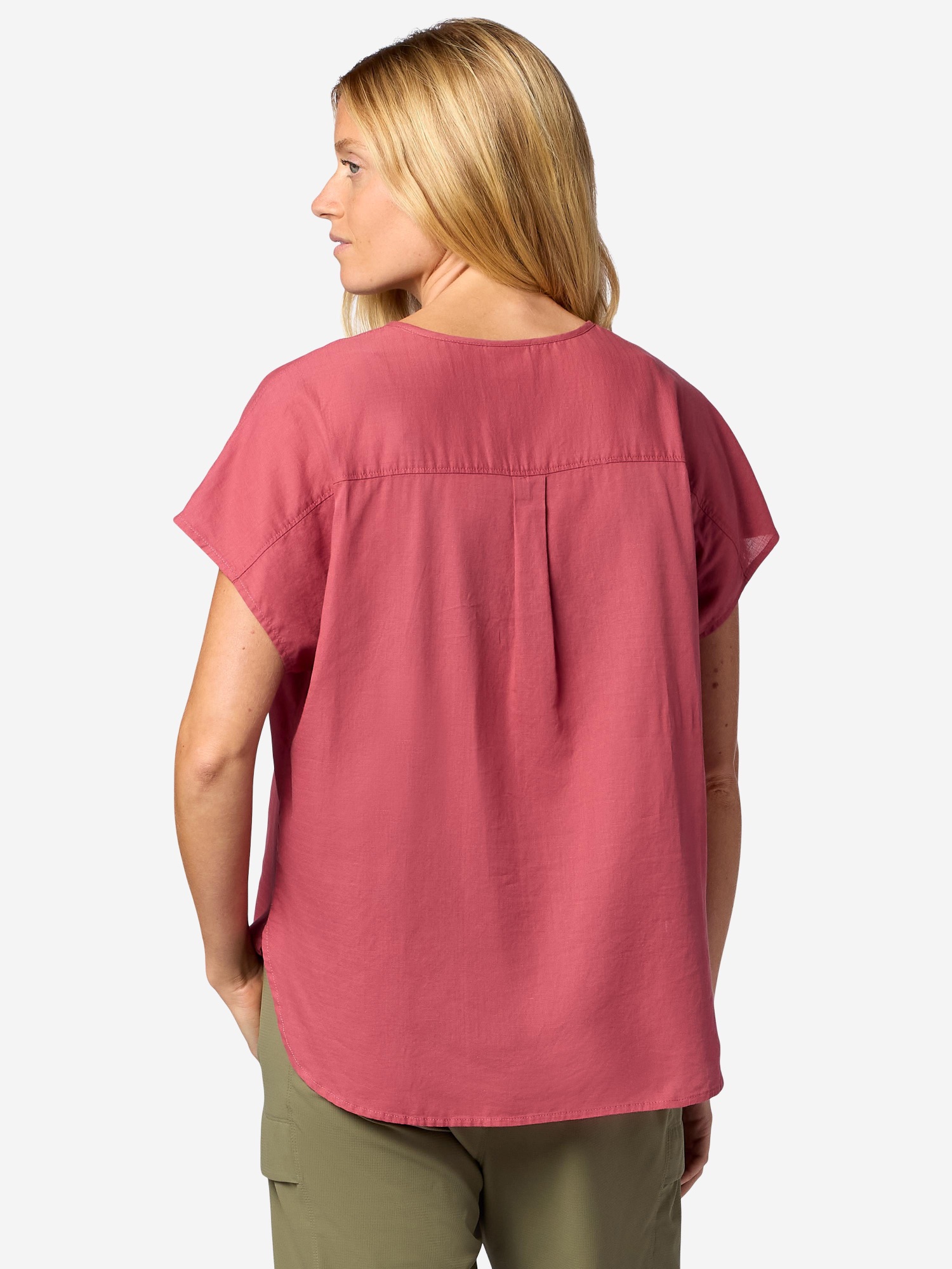 Marmot Women's Rhea Henley Short Sleeve Dried Rose 02
