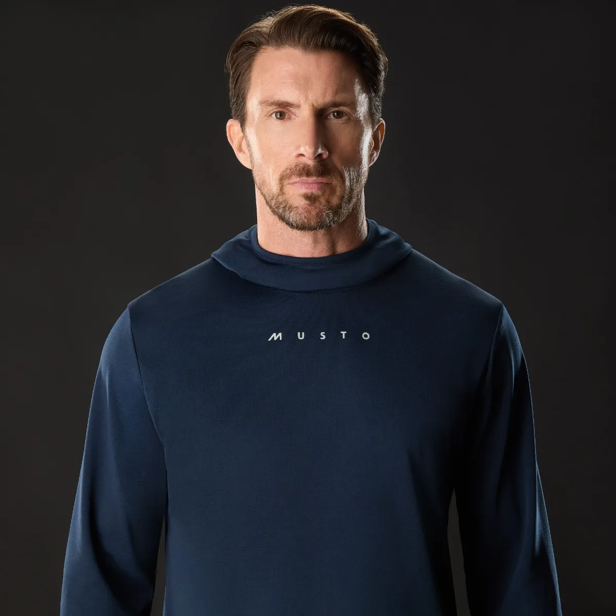 Musto Men's Evo Crew Sunblock Hoodie Navy 05