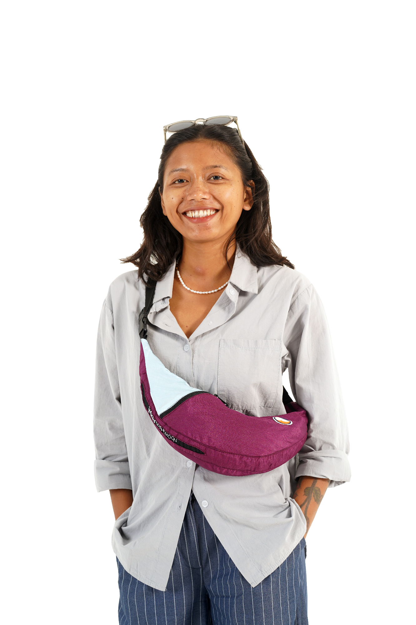 Ticket To The Moon Upcycled Sling Bag hip/shoulder - Scandinavian