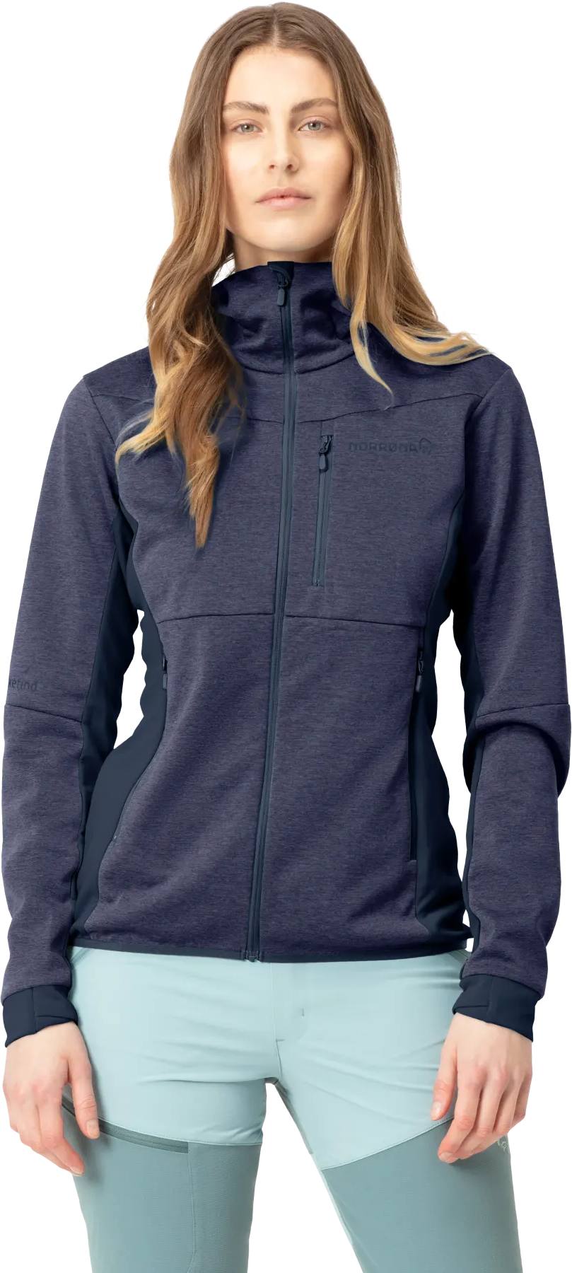 Norrøna Women's Falketind Warm2 Octa Hood Indigo 02