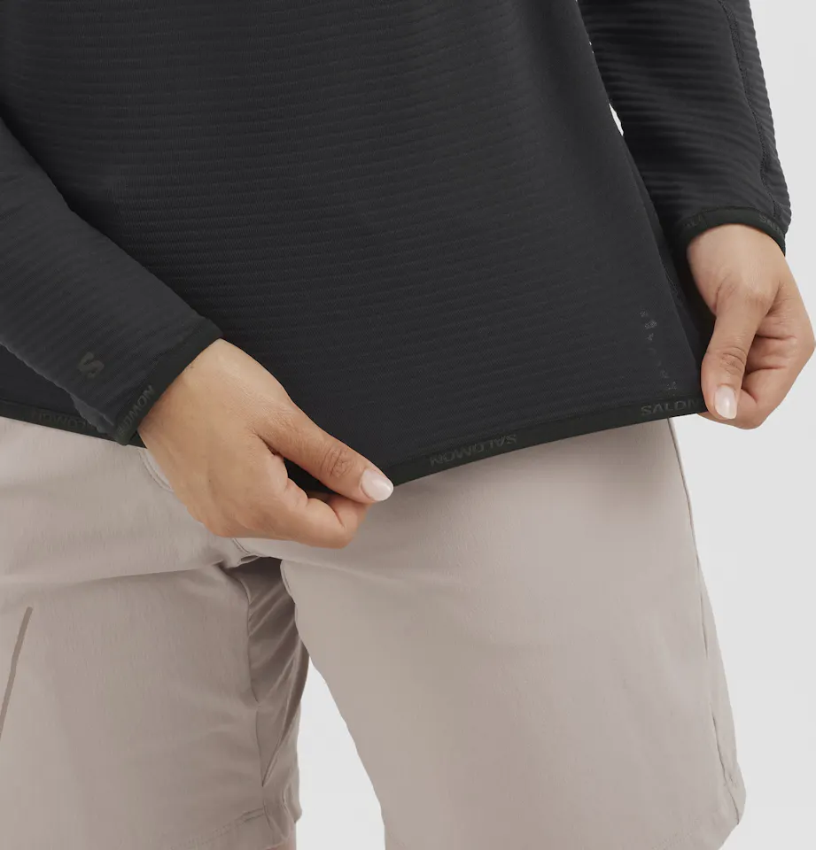 Salomon Women's Essential Lightwarm Half Zip Musta 06