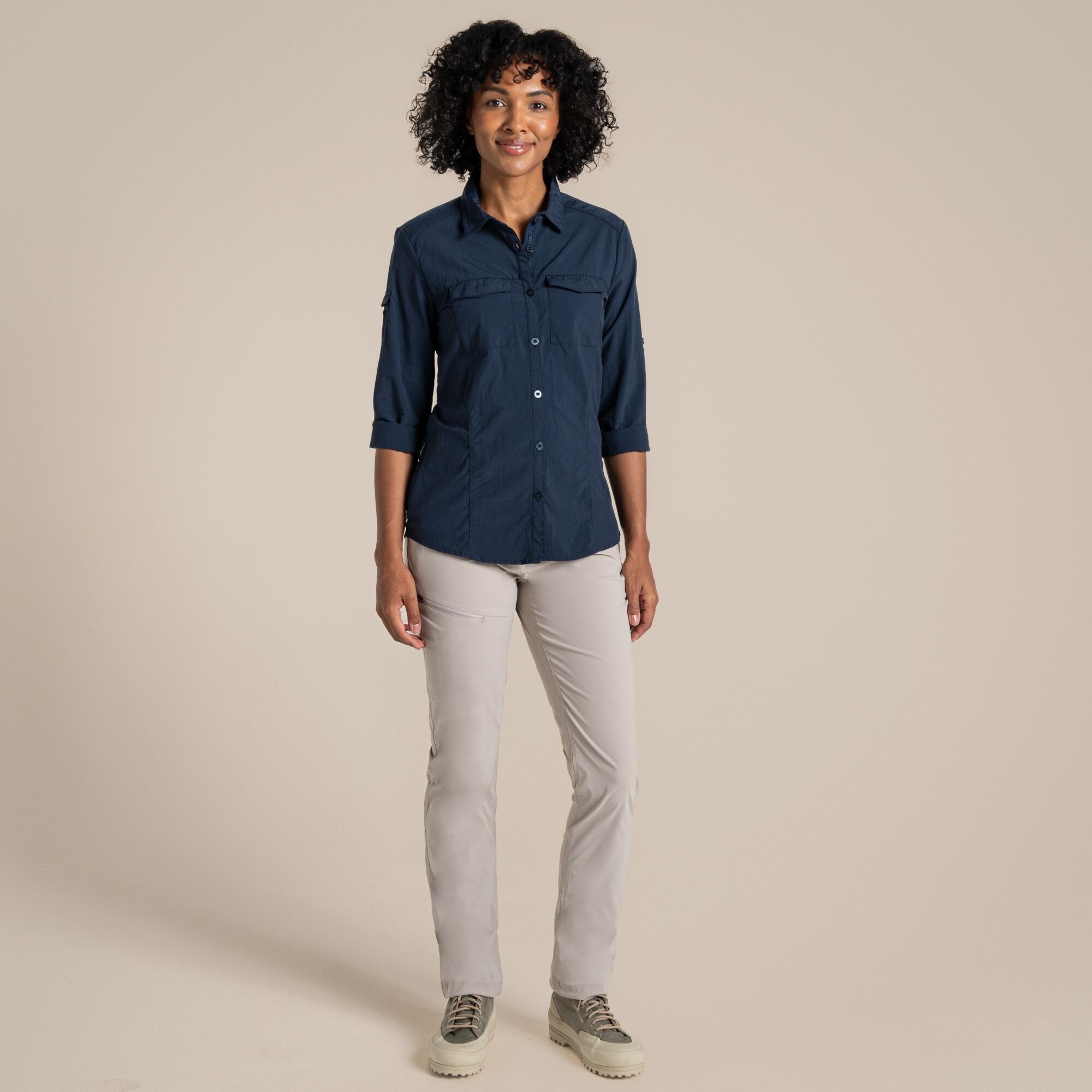 Craghoppers Women's Nosilife Adventure Long Sleeve III Shirt Navy 04