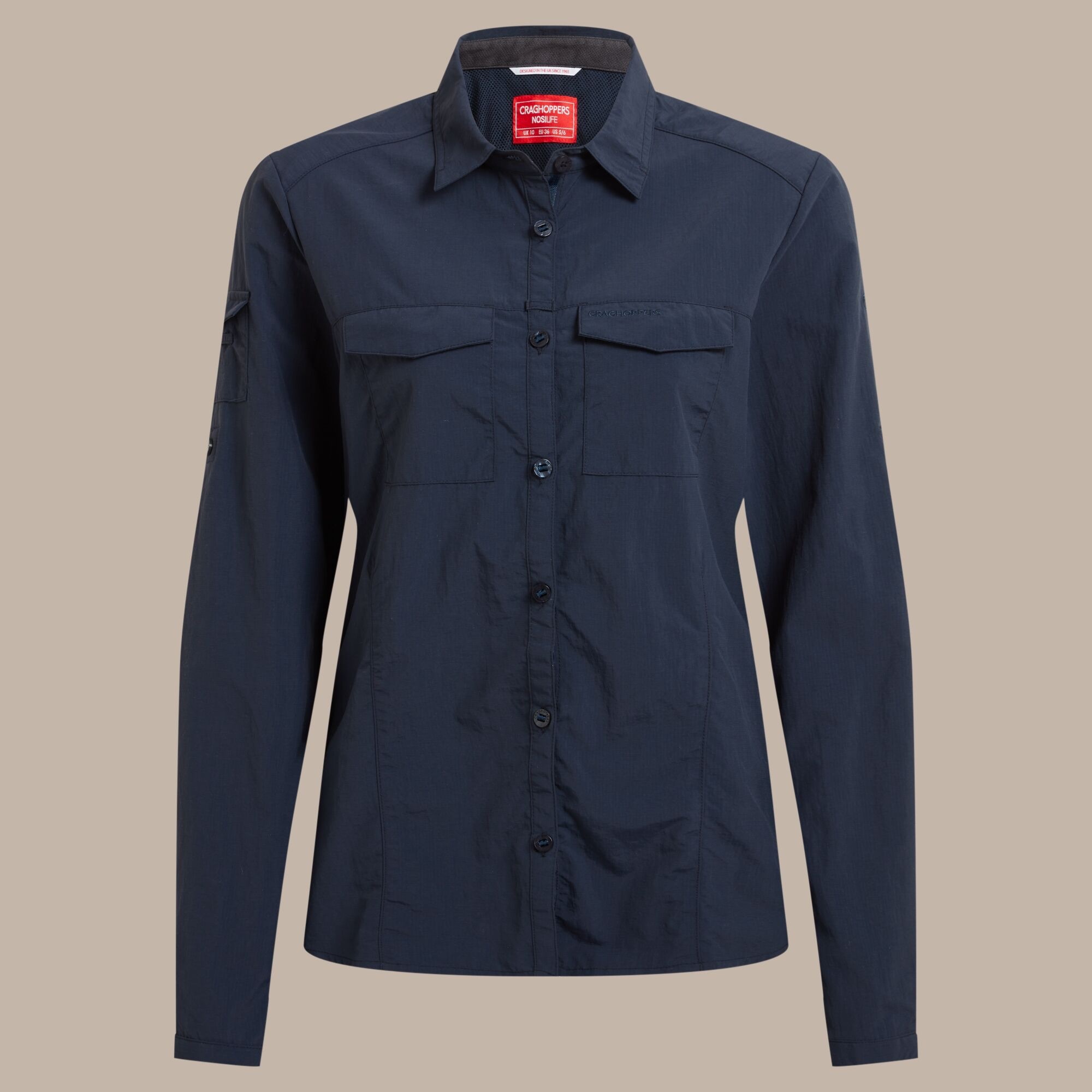 Craghoppers Women's Nosilife Adventure Long Sleeve III Shirt Navy 11