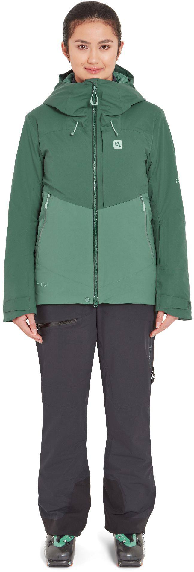 Rab Women's Khroma Diffract Insulated Ski Jacket Green slate / Eucalyptus 22