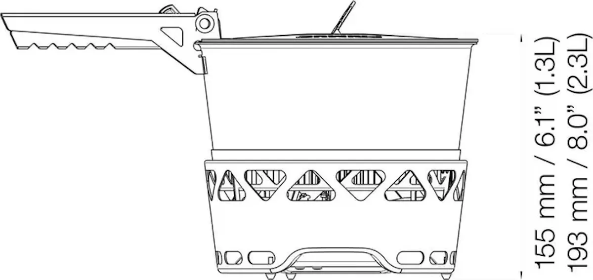 Комплект печей Primetech II 1x1,3 Вт. Кастрюля