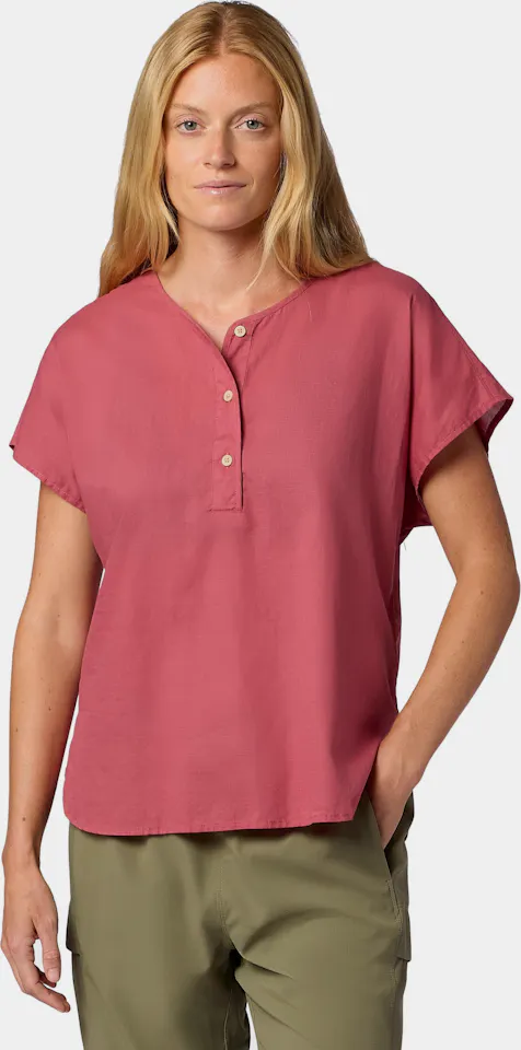 Marmot Women's Rhea Henley Short Sleeve Dried Rose 01