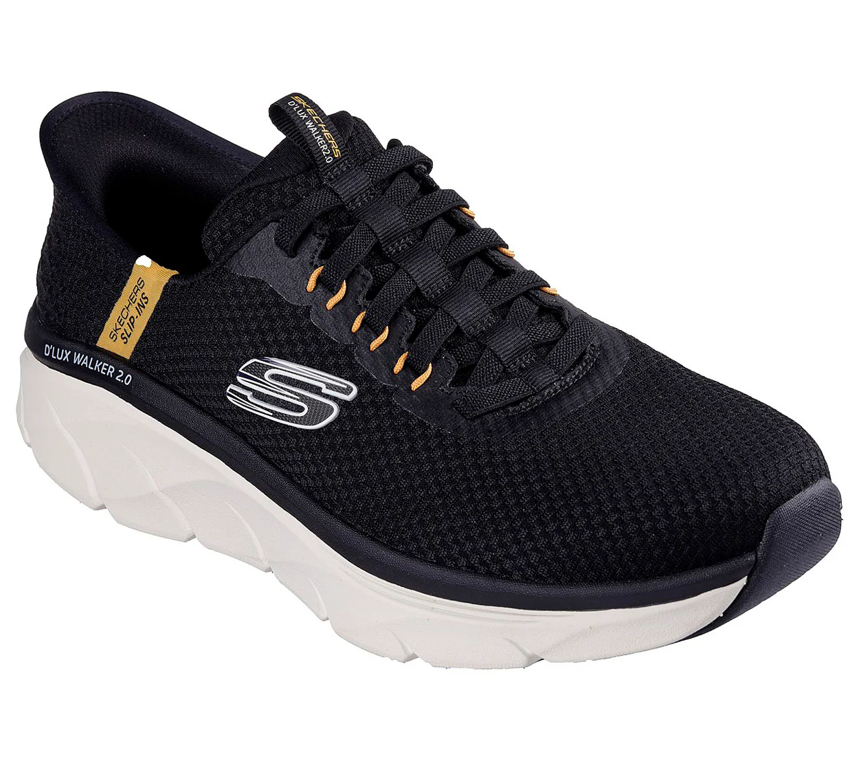 Skechers Men's D'Lux Walker 2.0 Musta / Keltainen 03