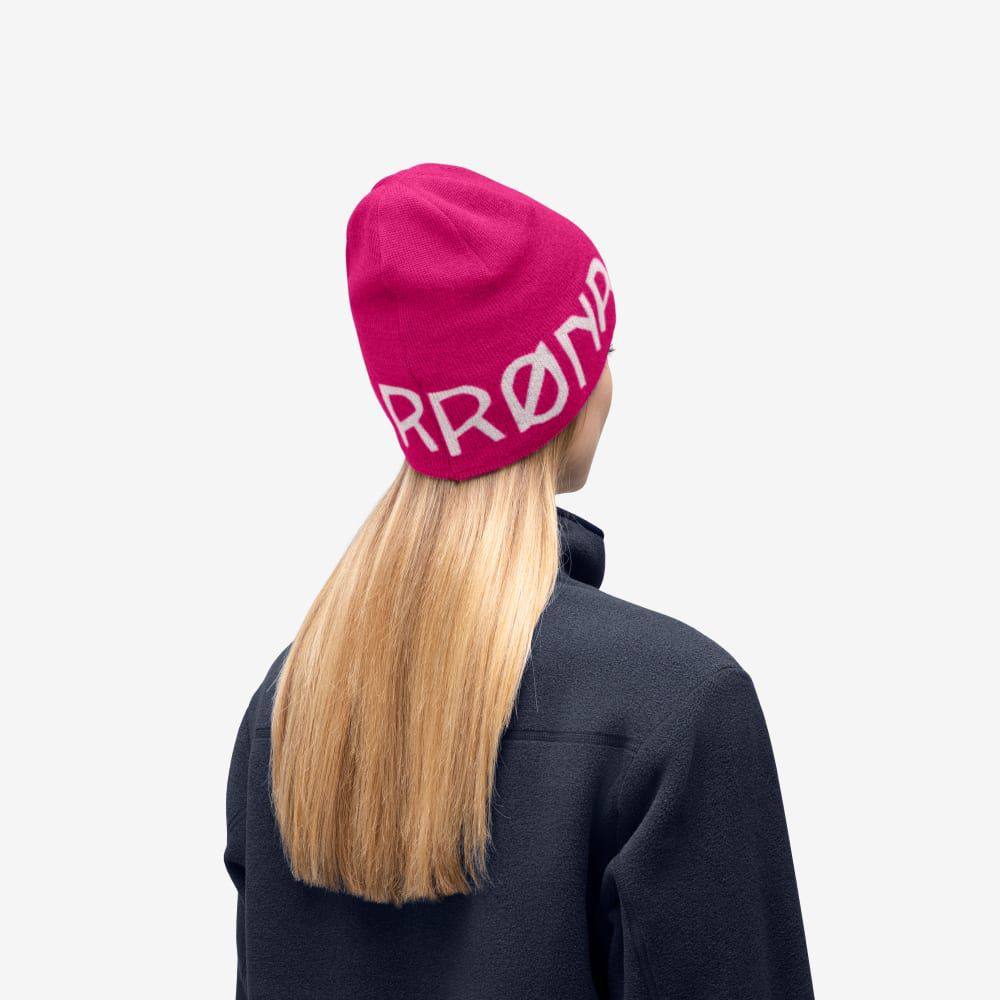 Norrøna Merino Logo Beanie Fuchsia 03