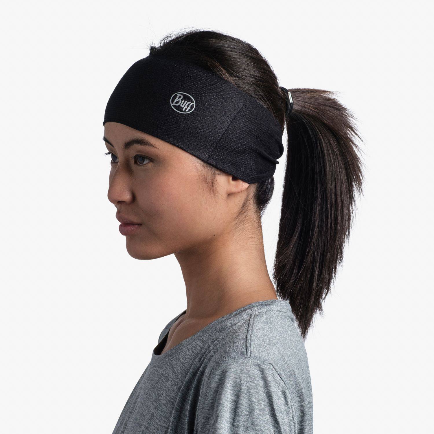 Buff Coolnet UV Ellipse Headband Black Solid  02