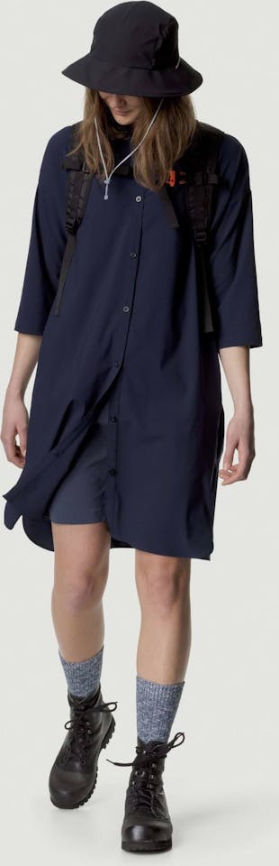 Houdini Women's Route Shirt Dress Blue Illusion 01