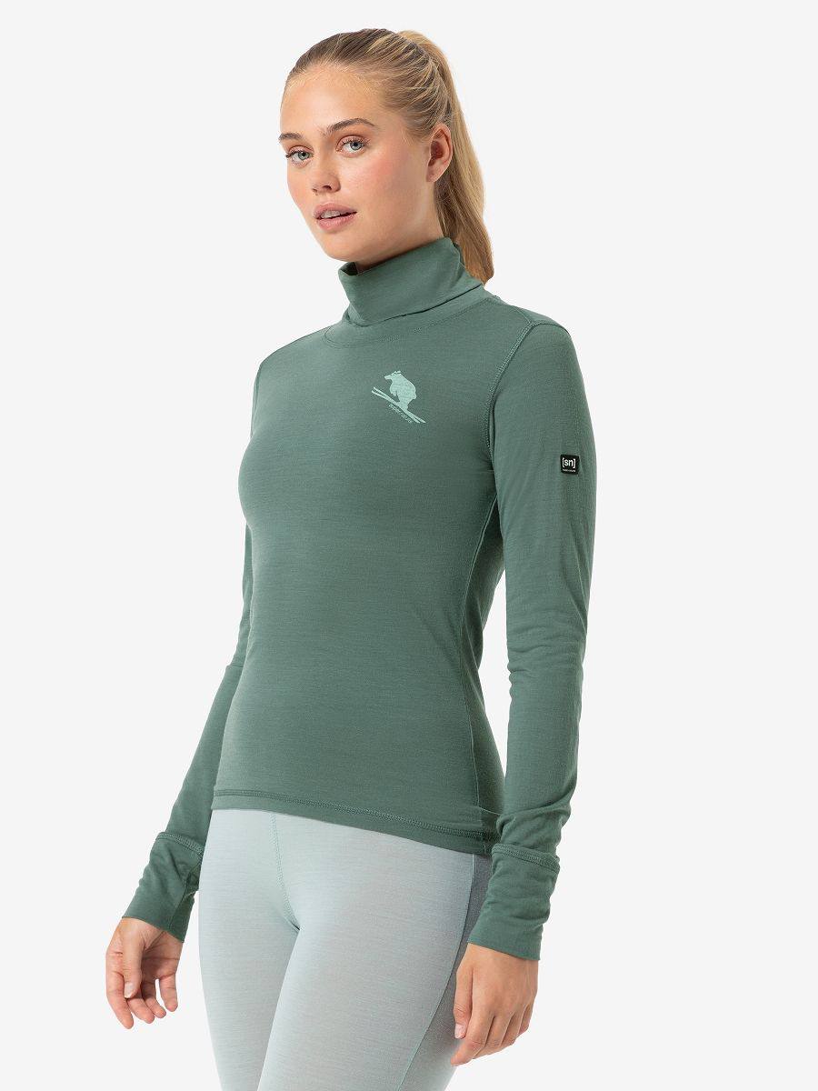 Supernatural Women's Flear Roll Neck Green 04