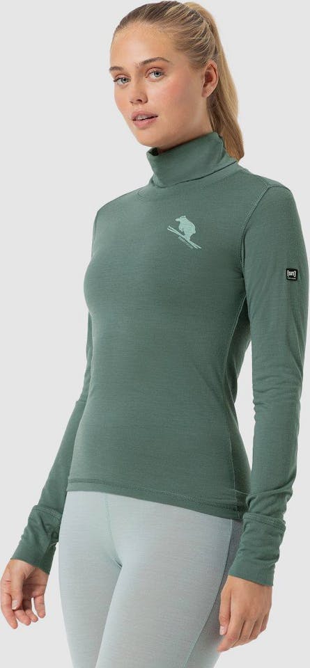 Supernatural Women's Flear Roll Neck Green 04