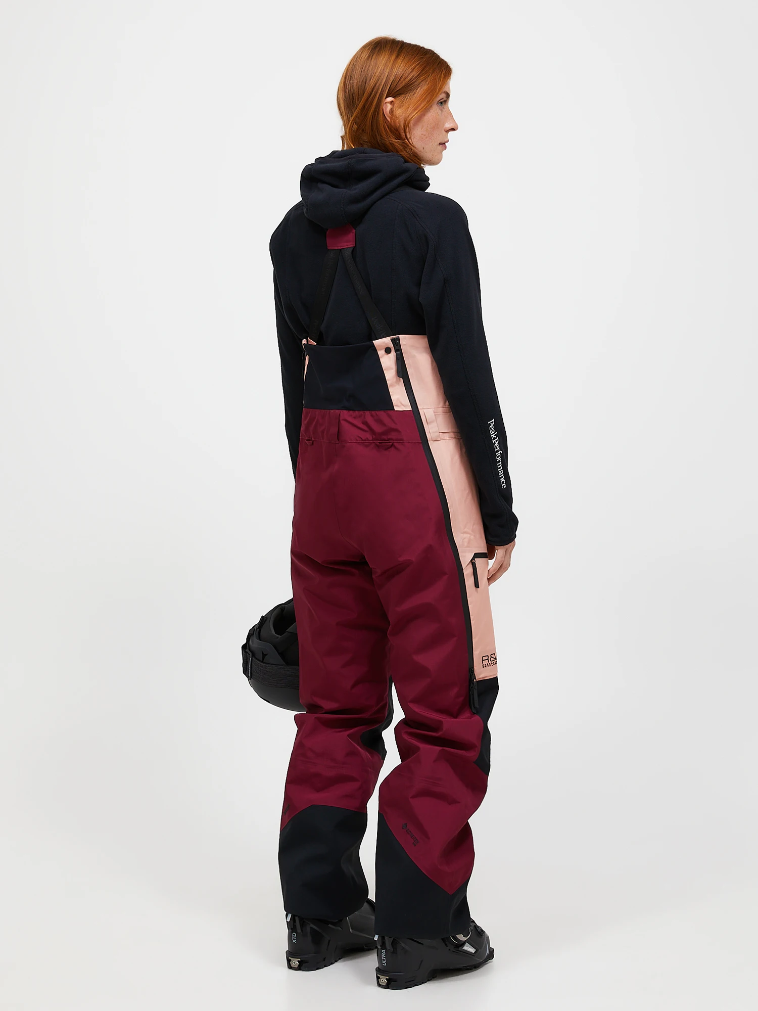 Peak Performance Women's Vertical GTX Pro 3L Shell Bib Pants Vertical Zenith / Peach Fuzz 08