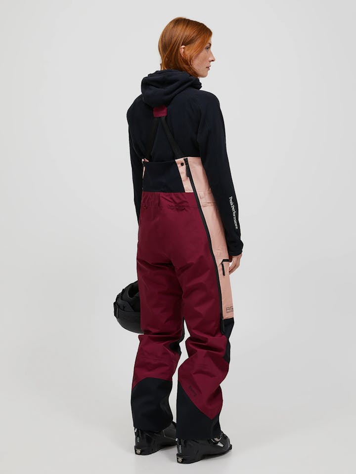 Peak Performance Women's Vertical GTX Pro 3L Shell Bib Pants Vertical Zenith / Peach Fuzz 08