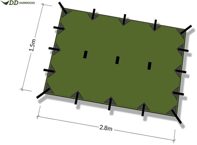 DD Hammocks Superlight Tarp S Green 02
