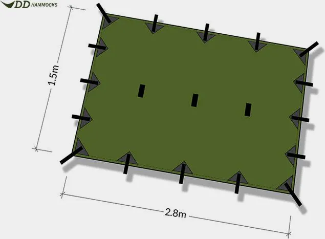 DD Hammocks Superlight Tarp S Green 02