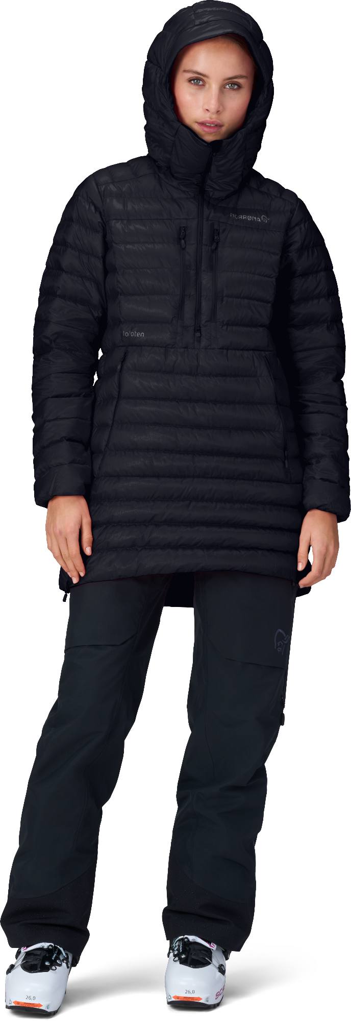 Norrøna Women's Lofoten Down800 Anorak - Naisten kevytuntuvatakki Caviar 04