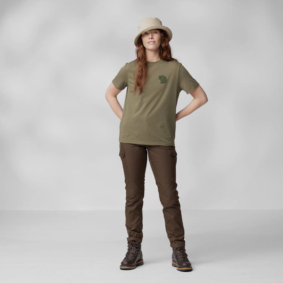 Fjällräven Women's Fox Boxy Logo Tee Green 03