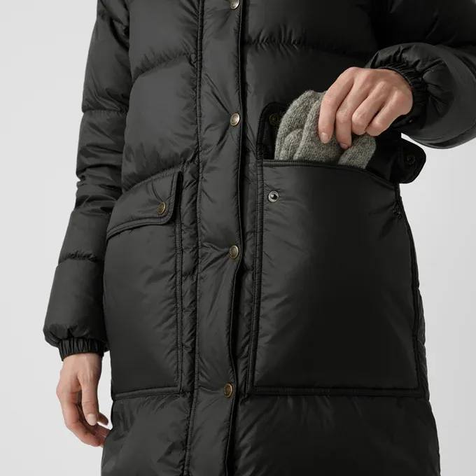 Fjällräven Women's Expedition Long Down Parka - Naisten untuvatakki Musta 07