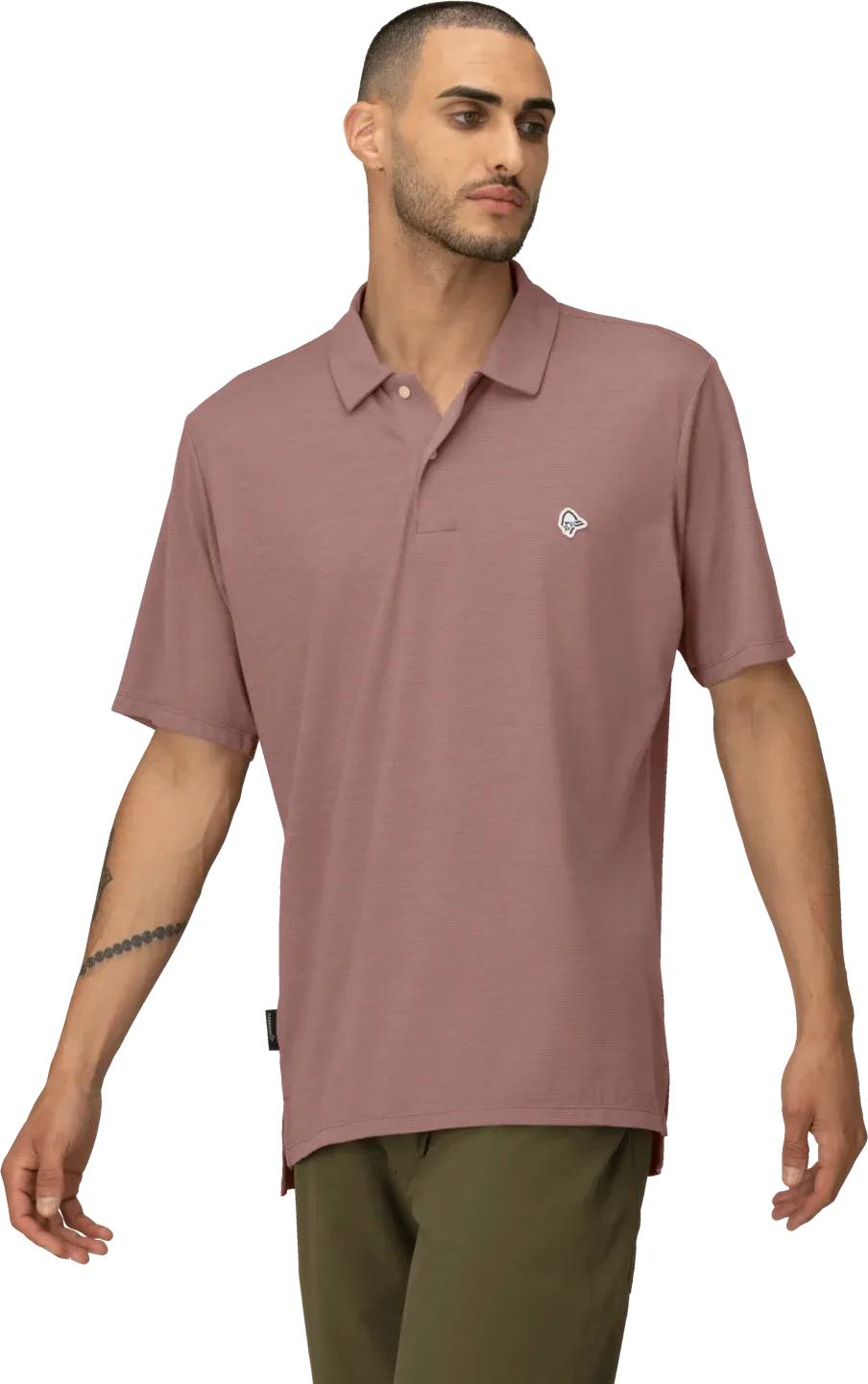 Norrøna Men's Femund Equalizer Merino Polo Grape 04