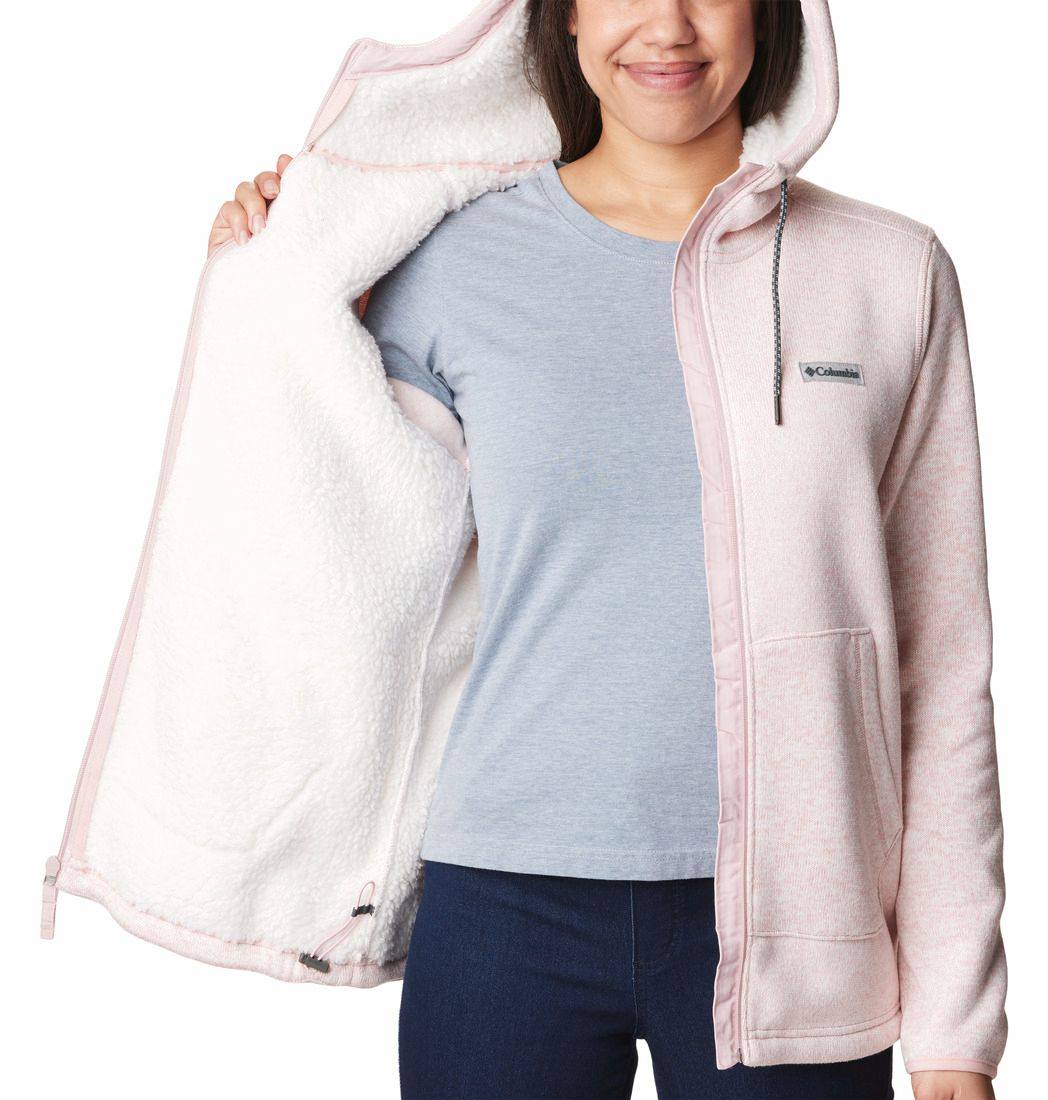 Columbia Women's Sweater Weather Sherpa Full Zip Pink 04