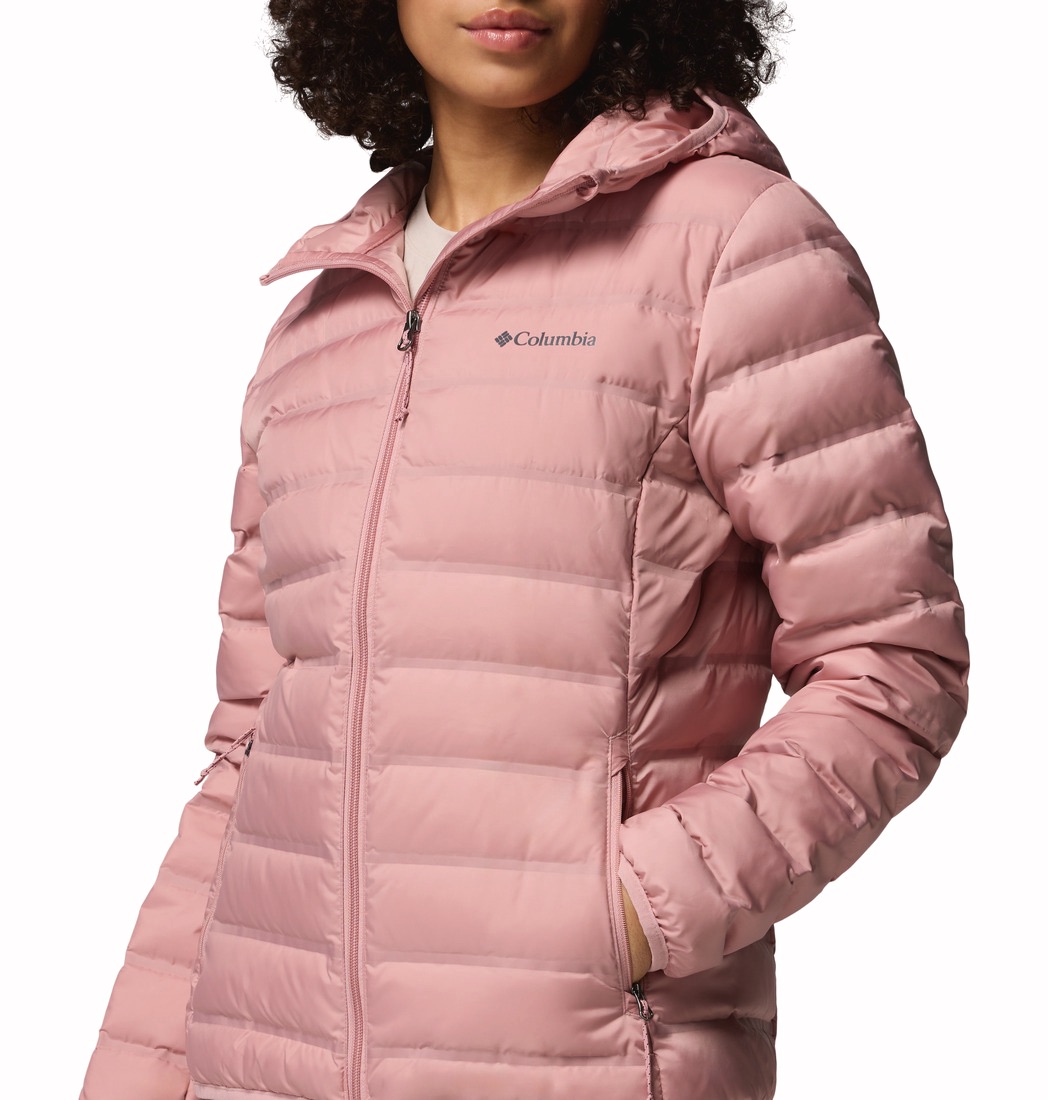 Columbia Women's Lake22 II Down Hood - Naisten untuvatakki Red Lily 04