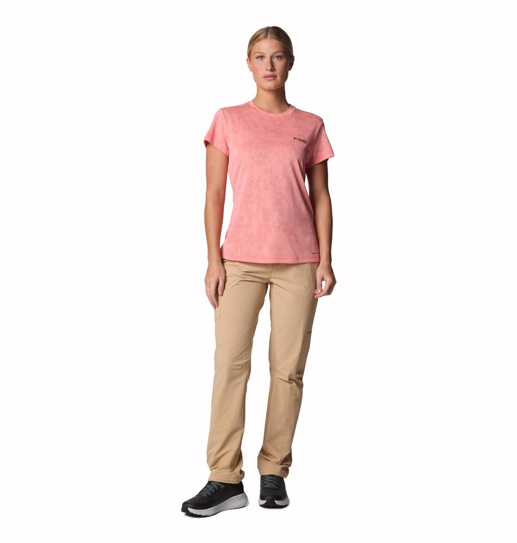 Columbia Women's Bluebird Canyon Tee Short Sleeve Alpenglow 06