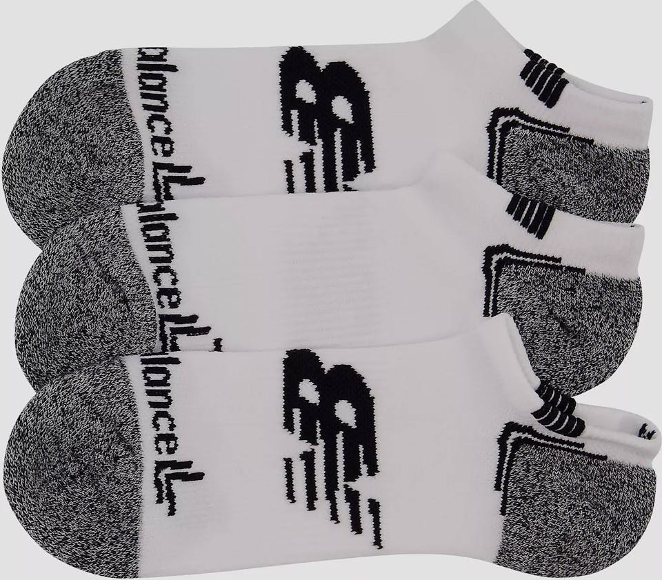 New Balance No Show Run Sock 3pr Valkoinen 01
