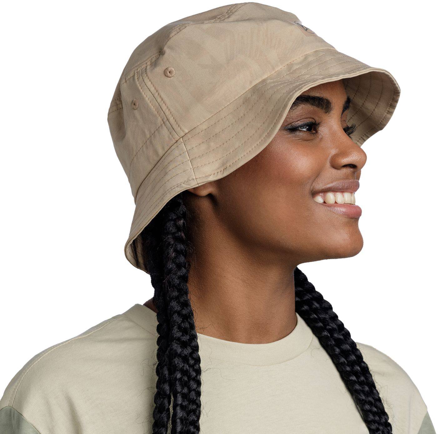 Buff Adventure Bucket Hat Acai Sand  02