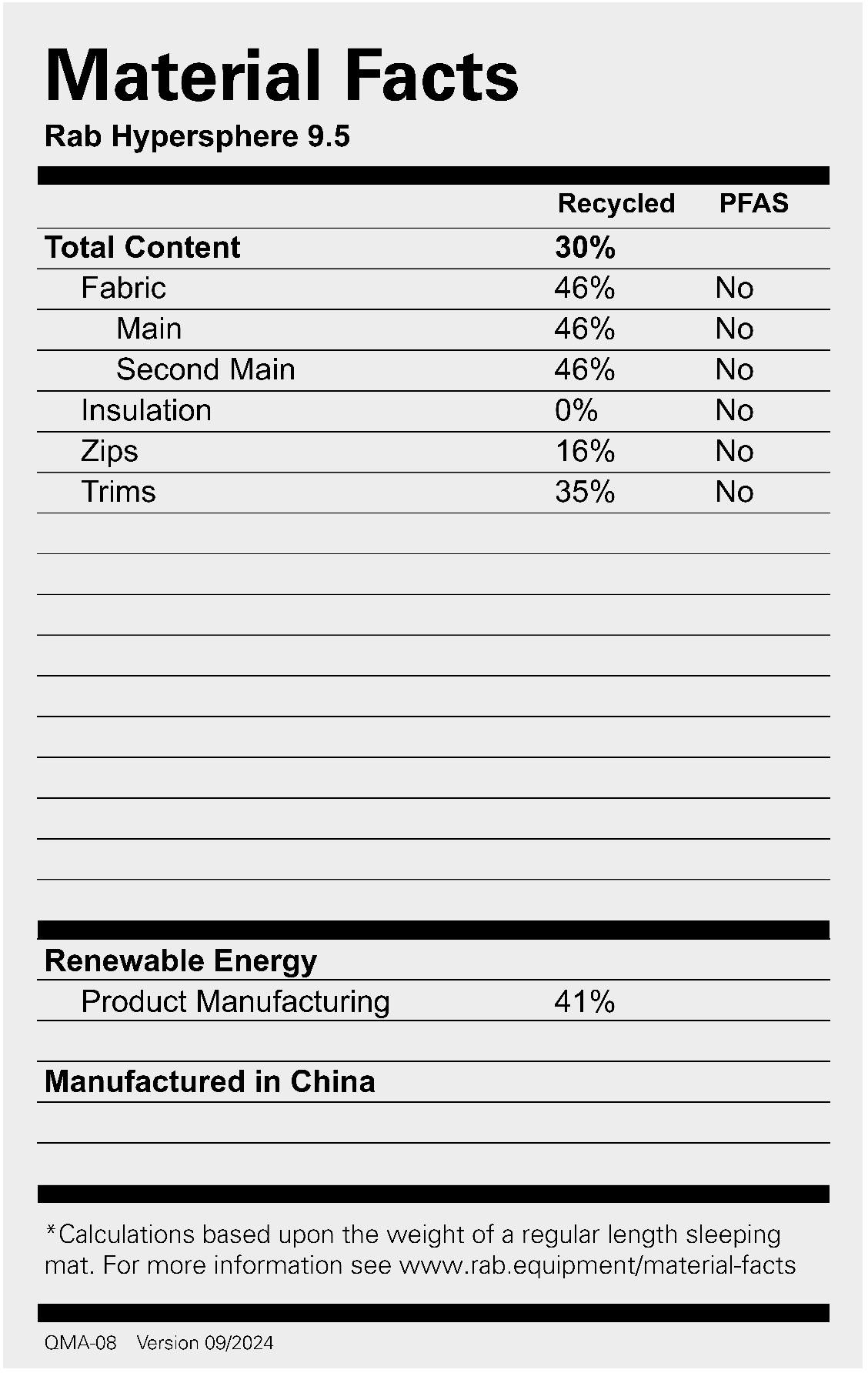 Rab Hypersphere 9.5 Regular Wide Orange 08