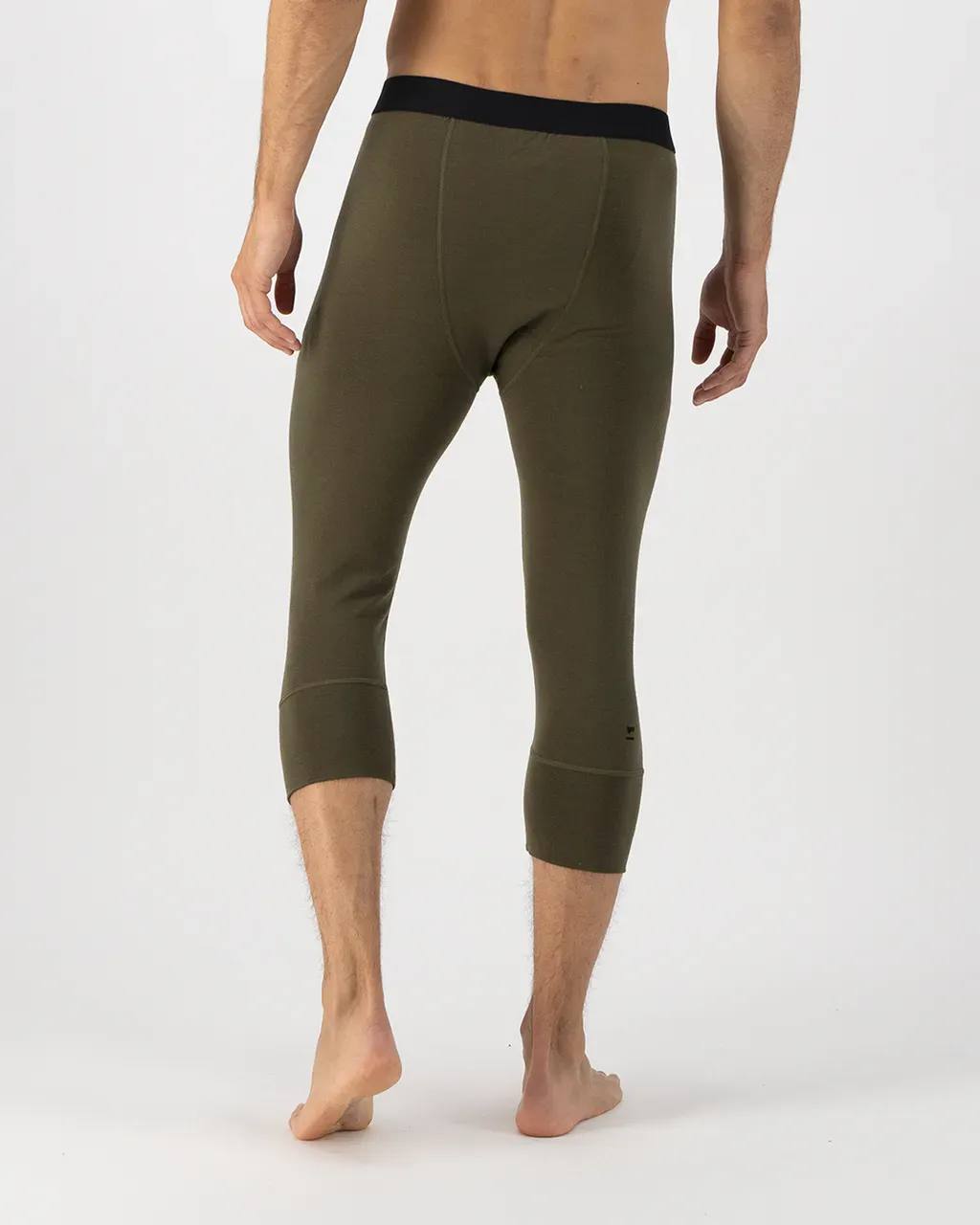 Mons Royale Men's Cascade 200 3/4 Legging Dark olive 06