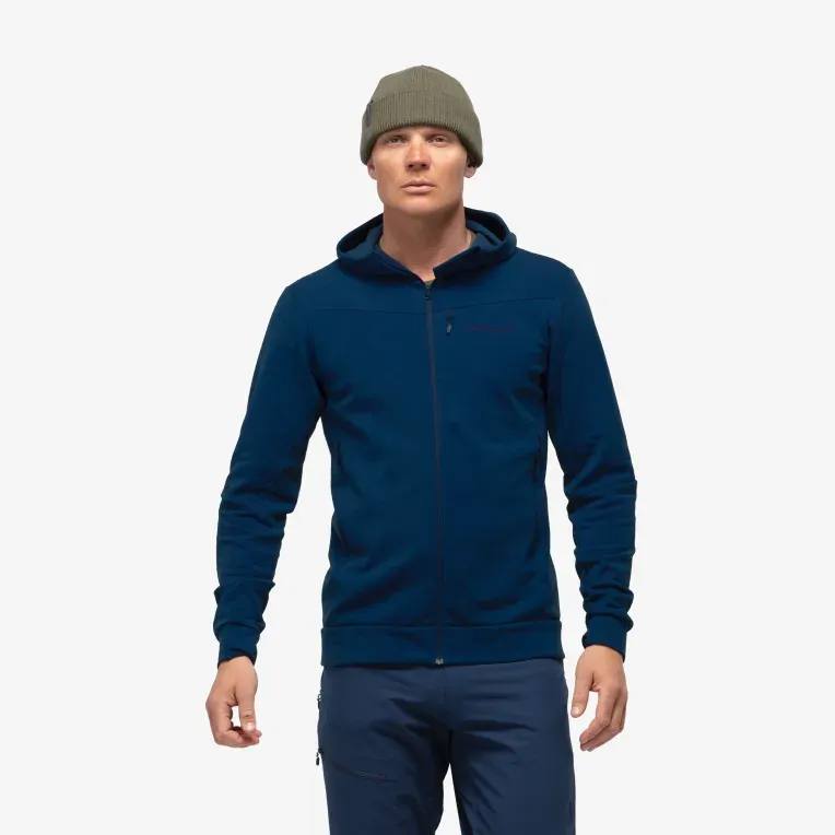 Norrøna Men's Falketind Warmwool Stretch Zip Hood Indigo 03
