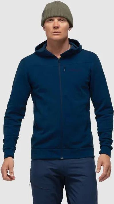 Norrøna Men's Falketind Warmwool Stretch Zip Hood Indigo 03