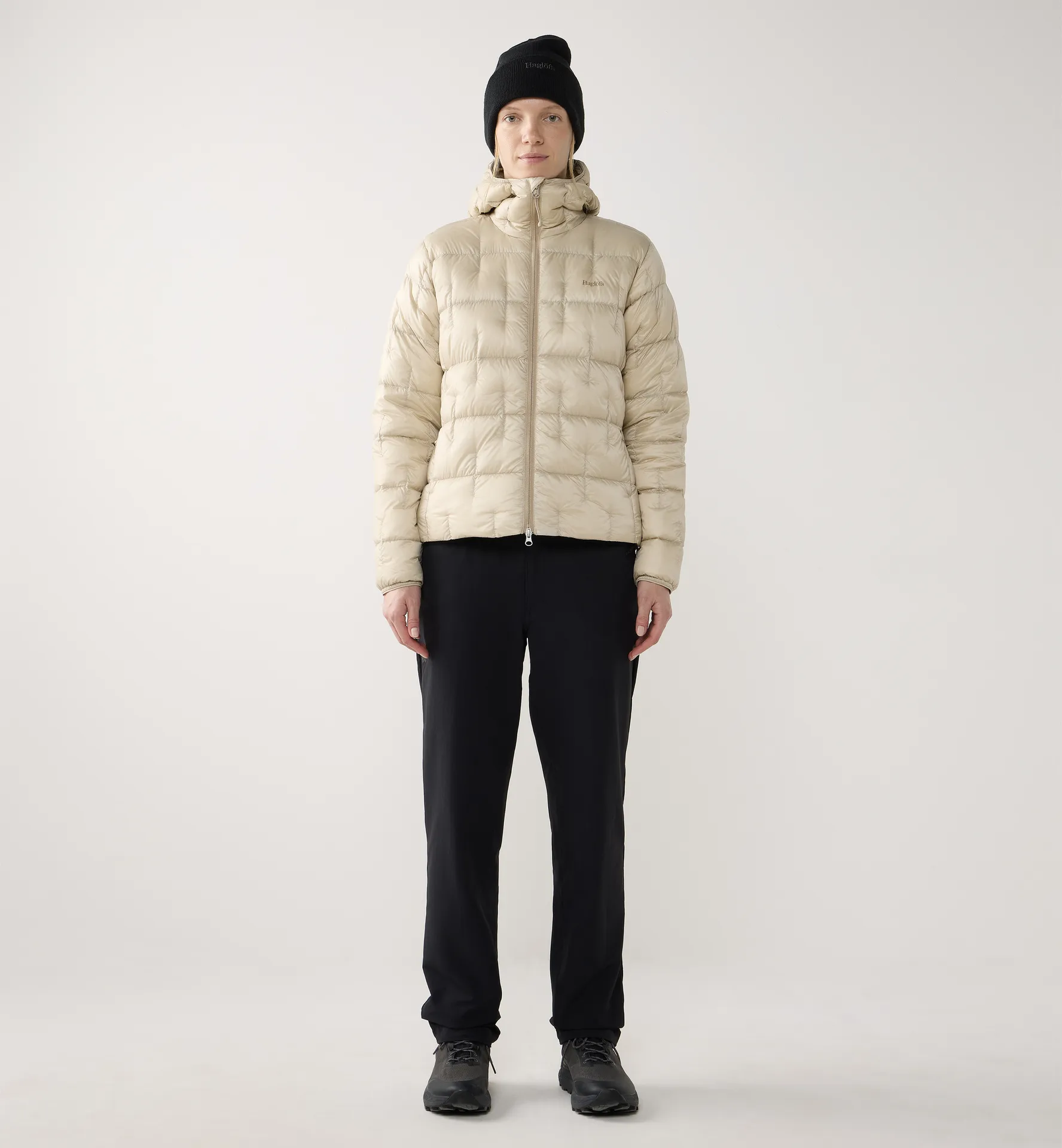 Haglöfs Women's Hede Down Hood Chalk Beige 03