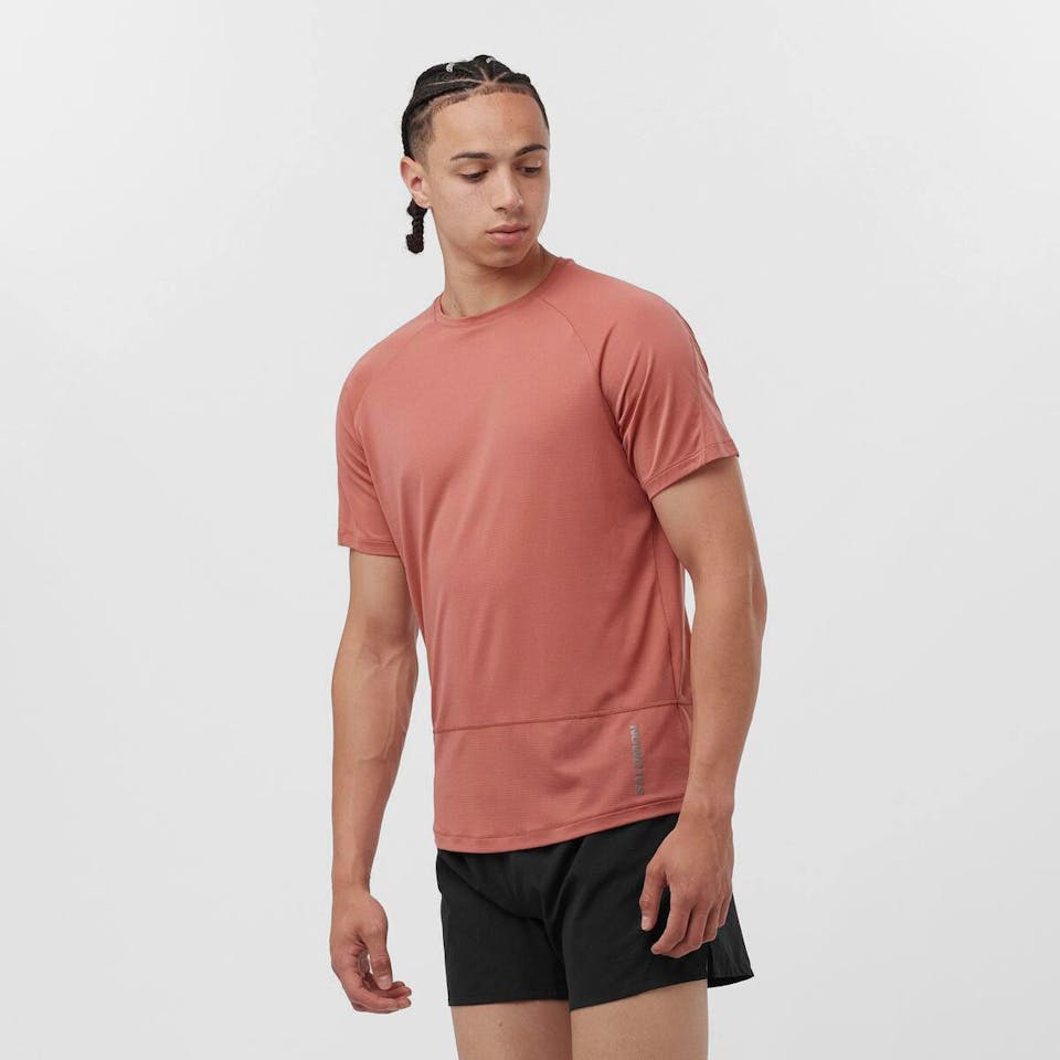 Salomon Men's Cross Run Tee Mahogany/D. Mahogany 03