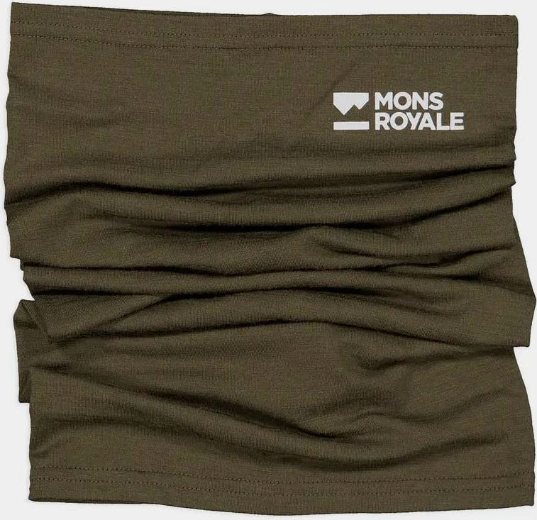 Mons Royale Daily Dose Merino Neckwarmer Dark olive 01