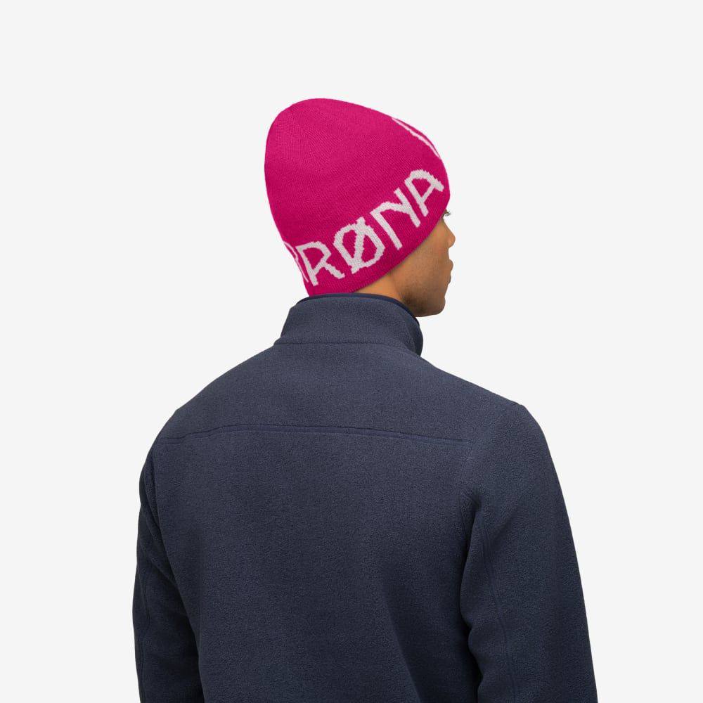 Norrøna Merino Logo Beanie Fuchsia 02