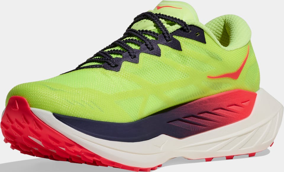 Hoka Men's Rocket X Trail Neon Yuzu / Neon Flame 03