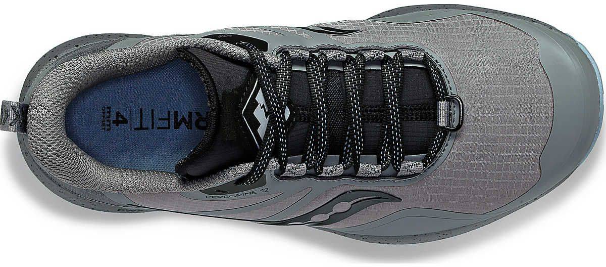 Saucony Women's Peregrine Ice+3 - Naisten pitopohjakengät Gravel / Black 04
