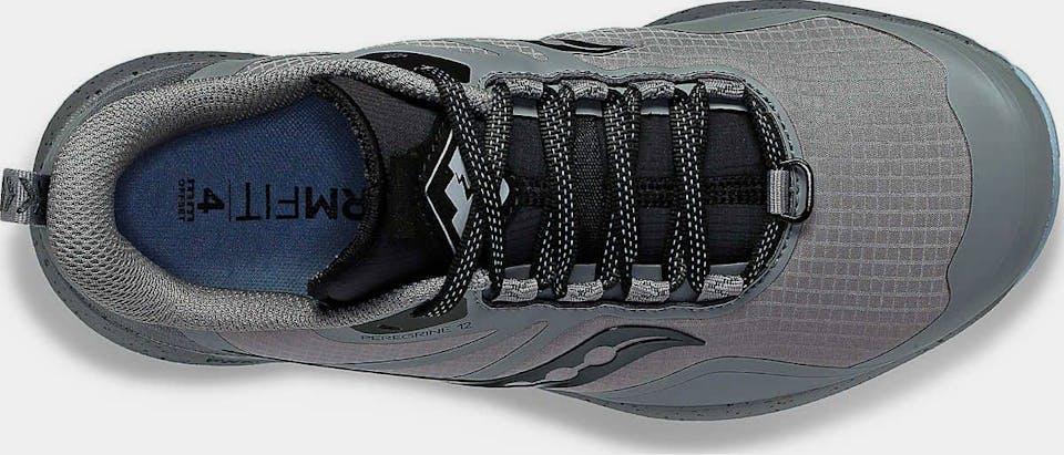Saucony Women's Peregrine Ice+3 - Naisten pitopohjakengät Gravel / Black 04