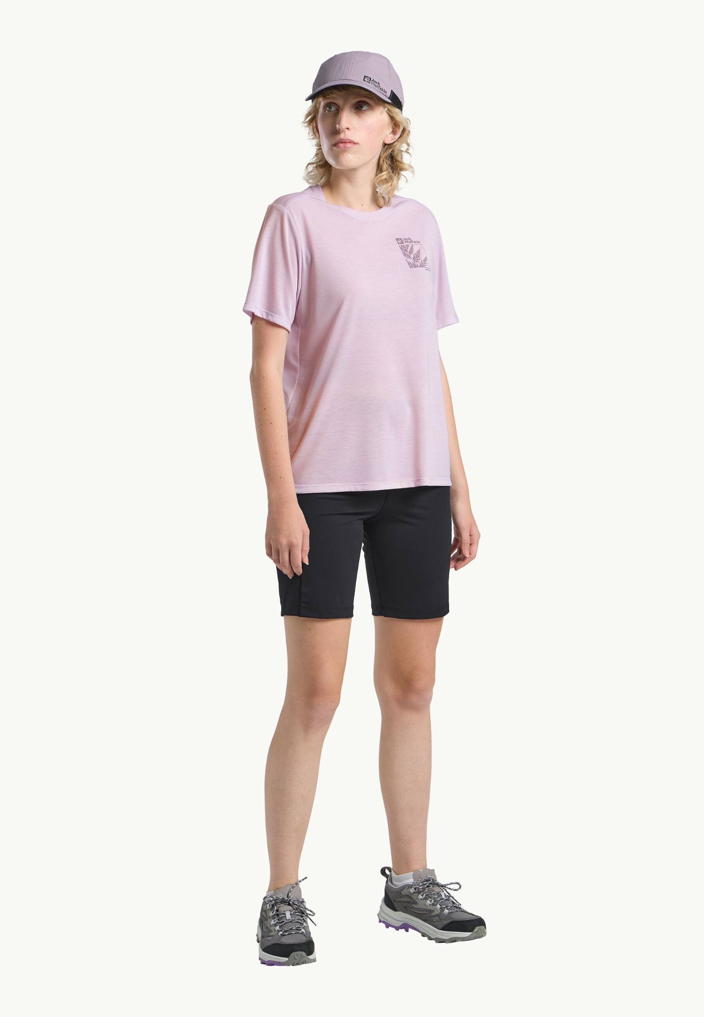 Jack Wolfskin Women's Vonnan Graphic Tee Pale Lavender 03