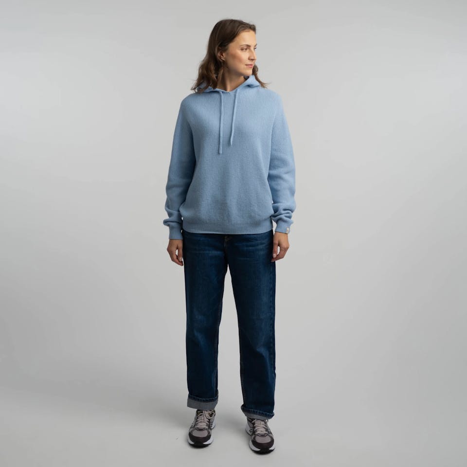 North Outdoor Women's Virta Merino Hoodie Vaaleansininen 05