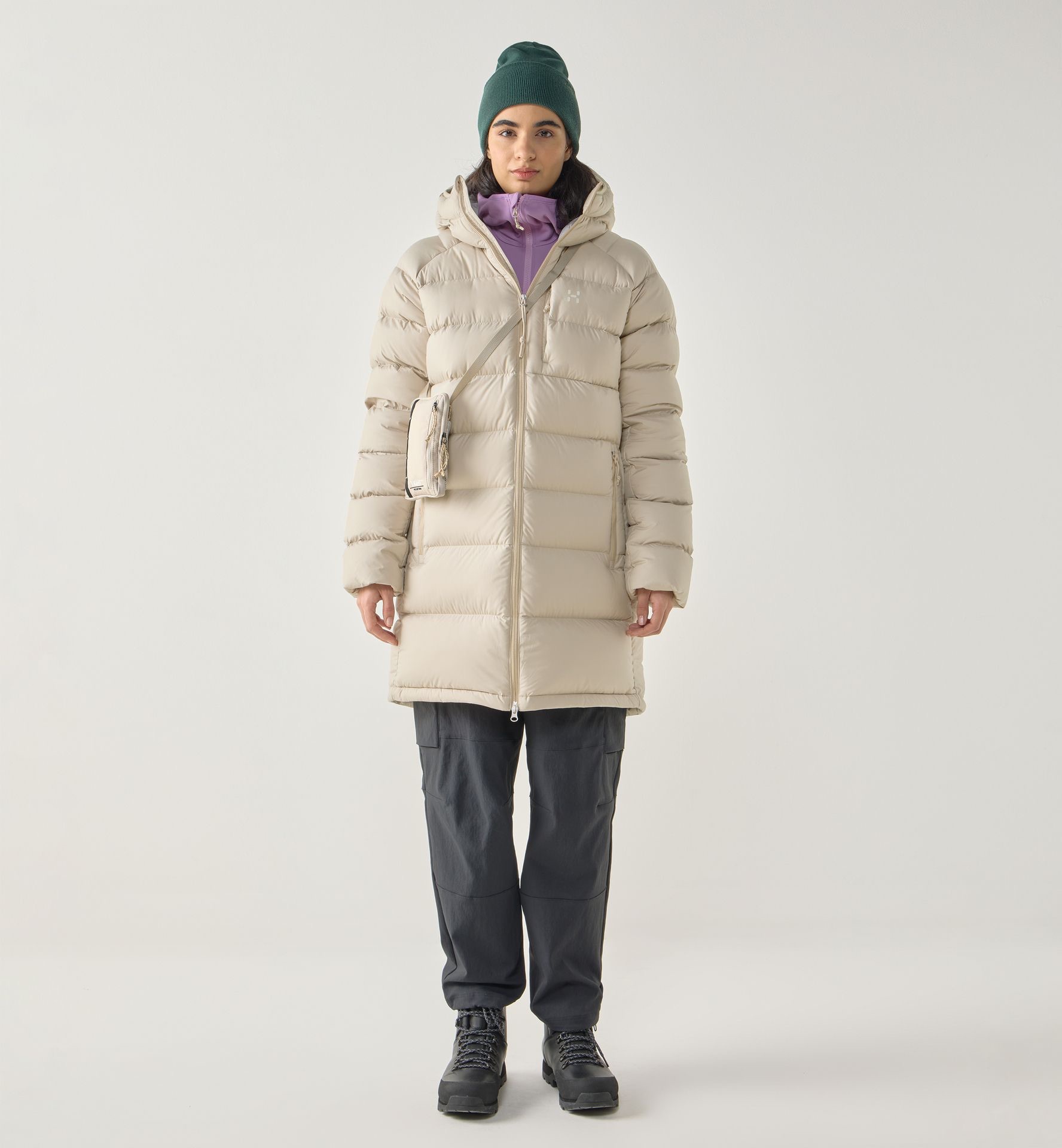 Haglöfs Women's Rosson Down Parka - Naisten untuvatakki Chalk Beige 05