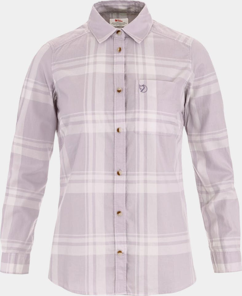Fjällräven Women's Övik Lite Flannel Eggshell - Lavender Mist 01